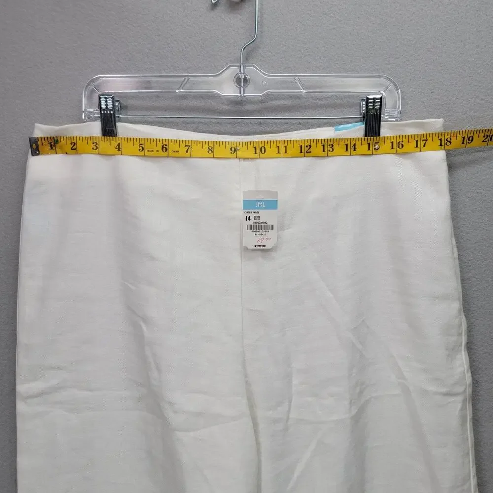 J. MCLAUGHLIN CARTER LINEN BLEND PANTS, SIZE 14, NWT $198